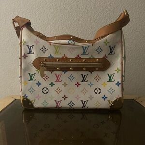 Louis Vuitton White Multicolor Monogram Shoulder Bag
